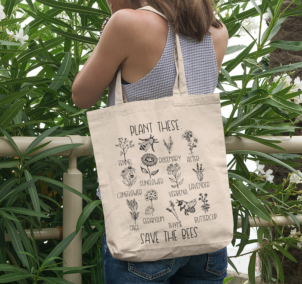 Plant These Save Bees Tote Bag